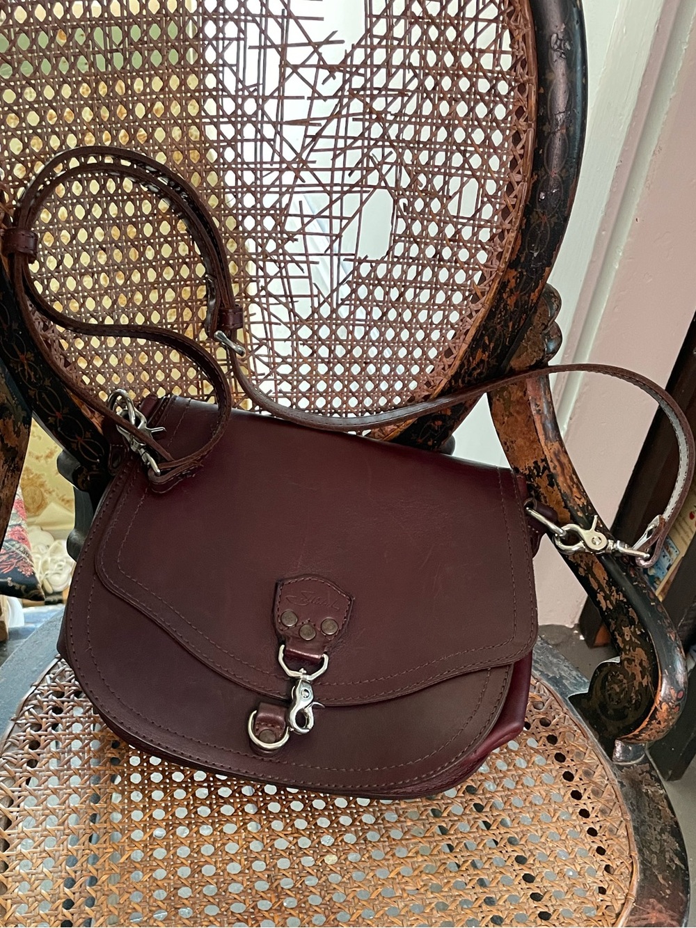 Leather Crossbody Bag in Deep Burgundy - Saddleback Leather Co.